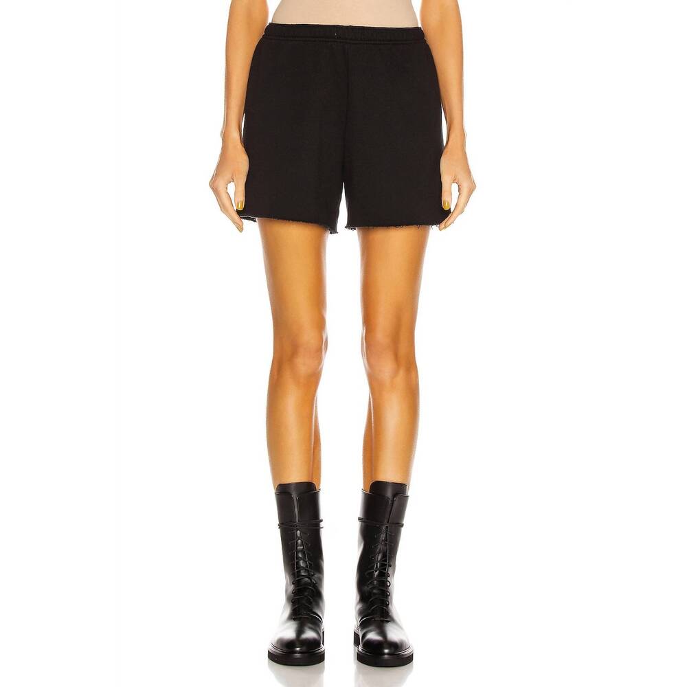 NEW JOHN ELLIOTT vintage fleece venice shorts in black